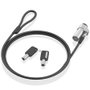 Aisens Cable de Seguridad Nano ASLK-D45K06-BK con Llave, 1.5m, Negro